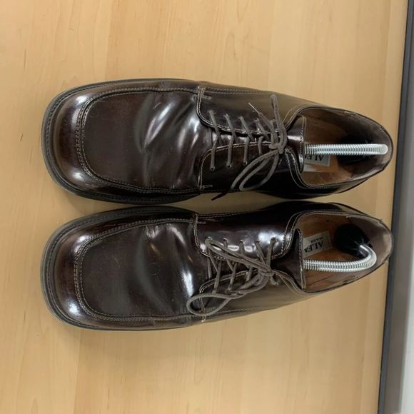 ALFANI DOUBLE STITCHED MENS DERBY SHOES MADE IN ITALY STALLONE 12 MEDIUM - Picture 3 of 10